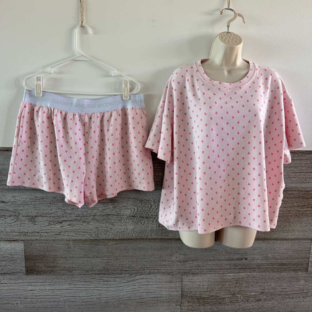Sunkissed Coconut Shorts Pajama Set Size XXL (R1)